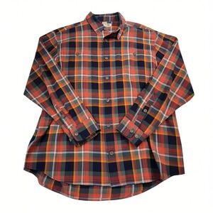 Duluth Trading Co Mens XL Plaid Flannel Shirt Long Sleeve Workwear Button Up